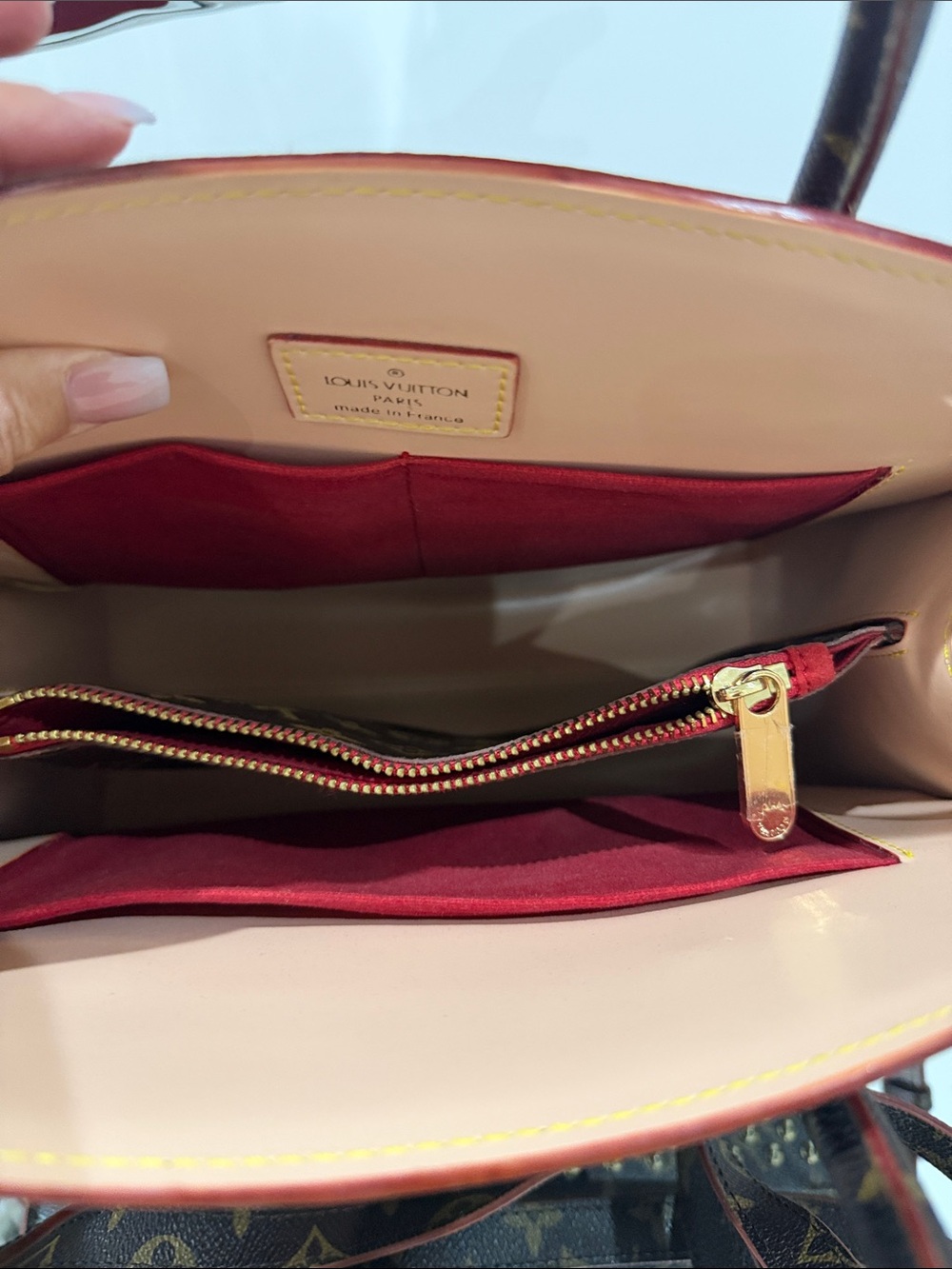 Monogram Studded Brown Satchel with Gold Accents inspired - Picture 6 of 14